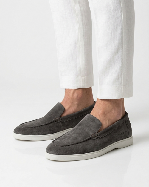 Anthracite Suede Summer Walk Loafers