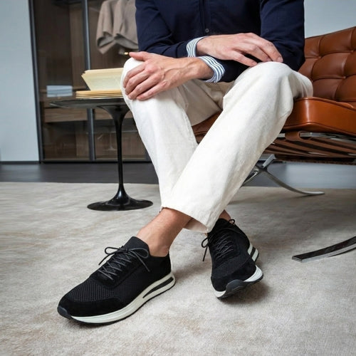 All Black Knit Stefano Walk Sneakers